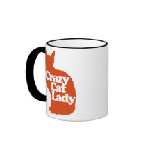 Dame folle de chat tasse à café