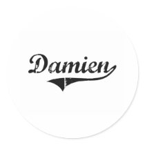 Damien Classic Style Name Stickers