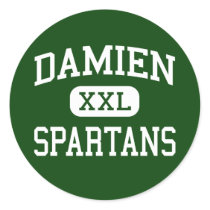 Damien - Spartans - High - La Verne California Round Sticker