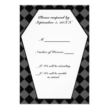 Damier Ebony (Smoke) RSVP Card Invitation
