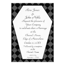 Damier Ebony (Smoke) Wedding Invitation