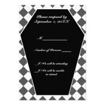 Damier Ivory (Smoke) RSVP Card Custom Invitations