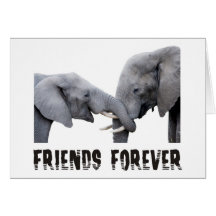 D'amis étreindre d'éléphants pour toujours/embrass carte