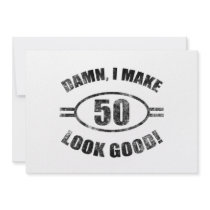 Damn Funny 50th Birthday Custom Invites