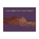 Damn Right We're Social Workers postcards