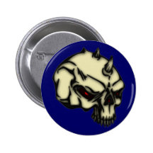 Dämon Schädel Anstecknadelbuttons