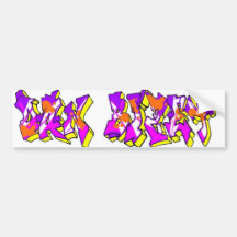 Dan Bizet Old School Graffiti Pict001 Bumper Sticker