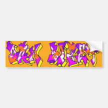 Dan Bizet Old School Graffiti Pict013 Bumper Sticker