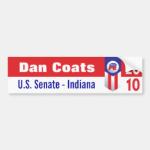 Dan Coats U.S. Senate Indiana Bumper Sticker