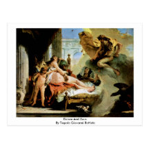 Danae And Zeus By Tiepolo Giovanni Battista Post Cards