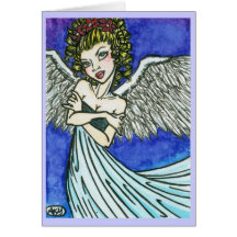 Danae : Angel Greeting Card by Faerydae