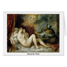 Danae By Titian Greeting Cards