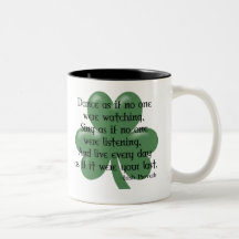 Dance as if :: Irish Proverb (Black Design) Mugs