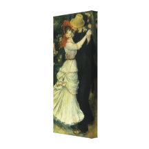 Dance at Bougival by Renoir, Vintage Impressionism Gallery Wrapped Canvas