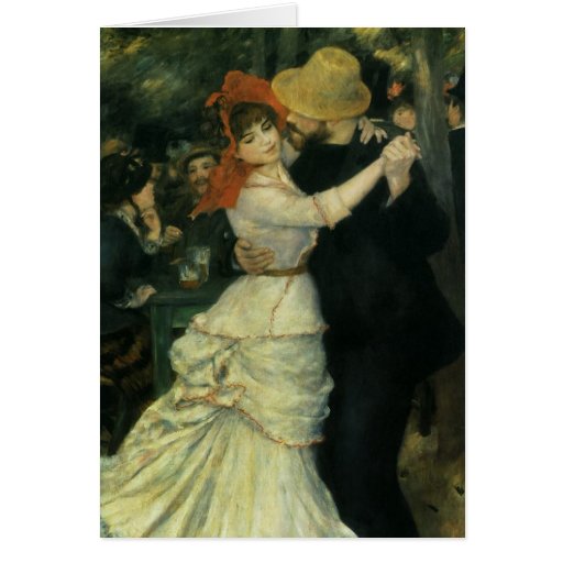 Dance at Bougival by Renoir, Vintage Impressionism Greeting Cards