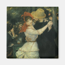 Dance at Bougival by Renoir, Vintage Impressionism Magnets