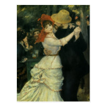 Dance at Bougival by Renoir, Vintage Impressionism Post Card