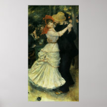 Dance at Bougival by Renoir, Vintage Impressionism Posters