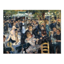 Dance at Le moulin de la Galette, Renoir Postcard