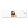 dance bumper sticker