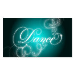 Dance Business Card Elegant Flourish Glow