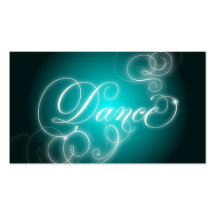 Dance Business Card Elegant Flourish Glow