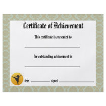 Dance Certificate of Achievement - DamaskArabesque flyers
