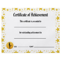 Dance Certificate of Achievement - Stars Lyrical Full Color Flyer