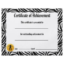 Dance Certificate of Achievement -Zebra Jazz Flyer Design