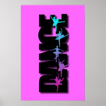 Dance Coloured Ballerinas Print