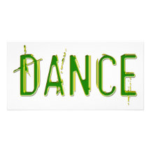 Dance colourful design! photo card template