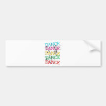 Dance Dance Colourful Stylish Grudge Bumper Sticker