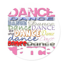 Dance Dancer's Products Round Stickers
