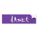 Dance Dancers Silhouettes Car Bumper Sticker Dark