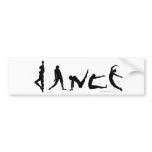 Dance Dancing Silhouette Design Bumper Sticker