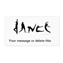 Dance Dancing Silhouette Design Shipping Label