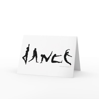 Dance Dancing Silhouette Greeting Card by alinaspencil
