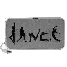 Dance Dancing Silhouettes in Dance Positions Notebook Speaker