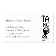 Dance Instructor business card