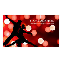 Dance Instructor Business Card Template
