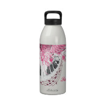 Dance Music Disco Ball Piano 32. oz. Water Bottle