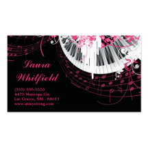 Dance Music Disco Ball Piano Music Business Card