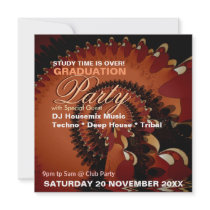 Dance Music Graduation Special Party Invitations