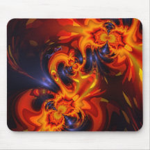 Dance of the Dragons - Indigo & Amber Eyes Mouse Pad