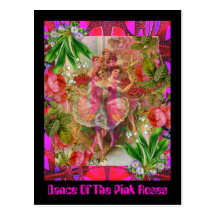 Dance Of The Pink Roses Postcard