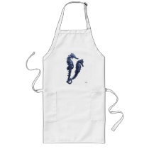Dance Of The Seahorses (Blue) Apron