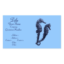 Dance Of The Seahorses (Blue) Business Cards