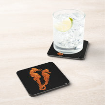 Dance Of The Seahorses (Orange) Coaster