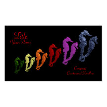 Dance Of The Seahorses Pop Art 1 Business Card Templates