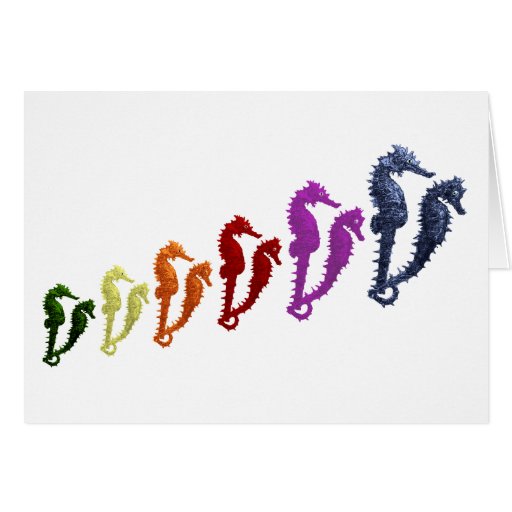 Dance Of The Seahorses Pop Art 1 Greeting Card